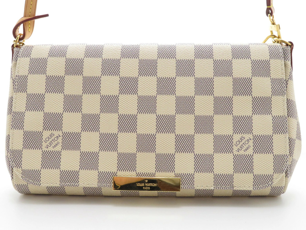 LOUIS VUITTON Favorite Damier Azur White